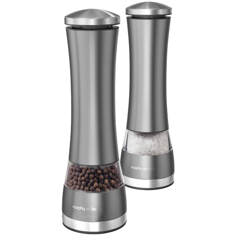 Morphy Richards Titanium Electronic Salt and Pepper Mill Image 1
