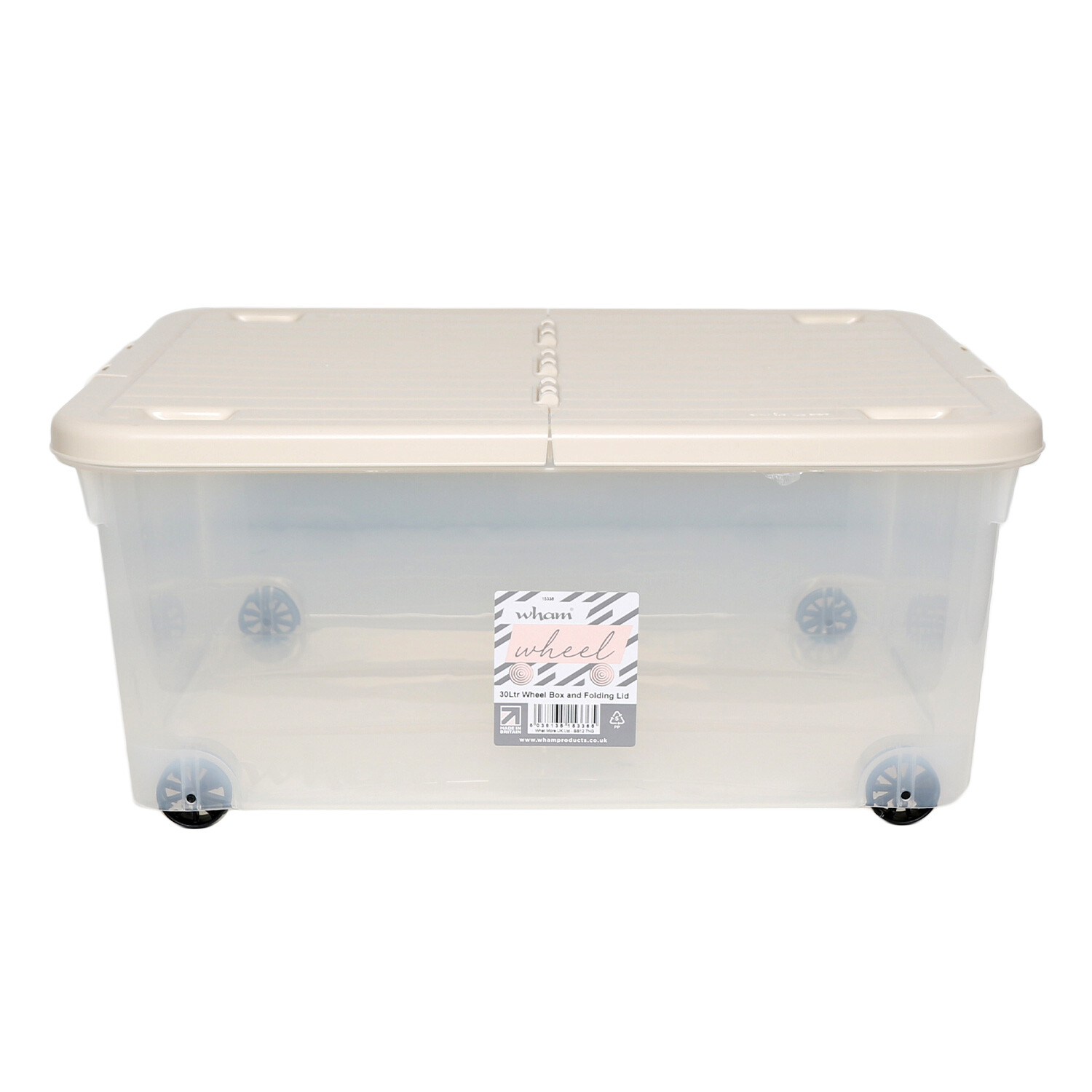 Wham Wheel Perfectly Pale Storage Box and Folding Lid 30L Image 3