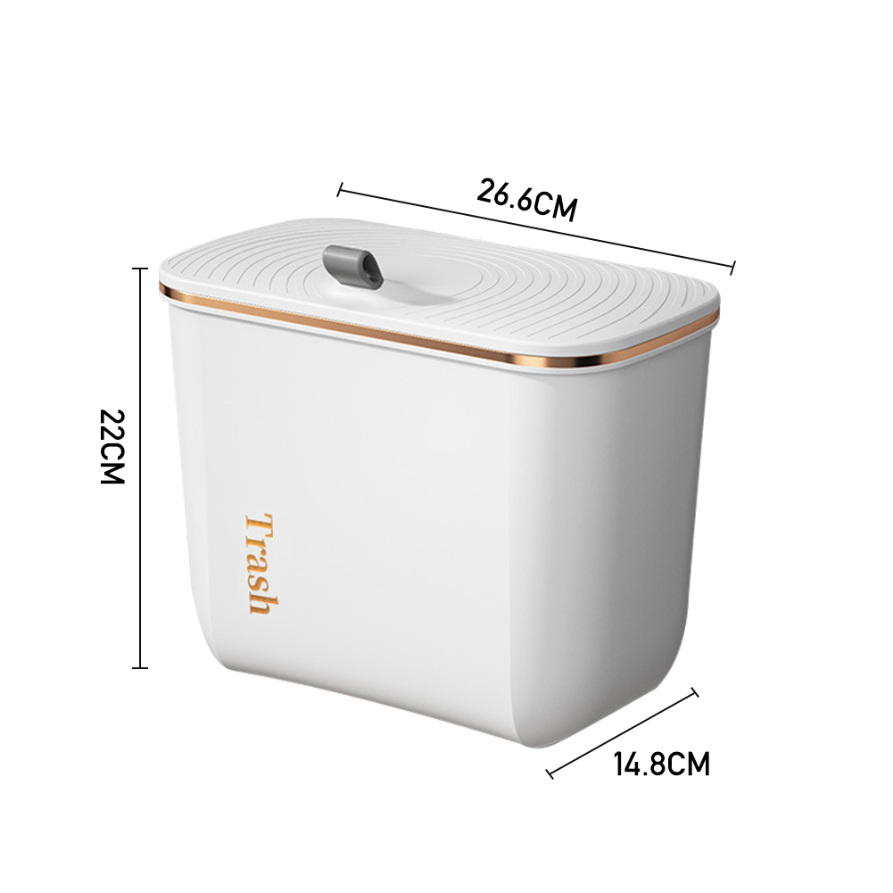 Living and Home Kitchen and Bathroom Trash Bin White Image 2