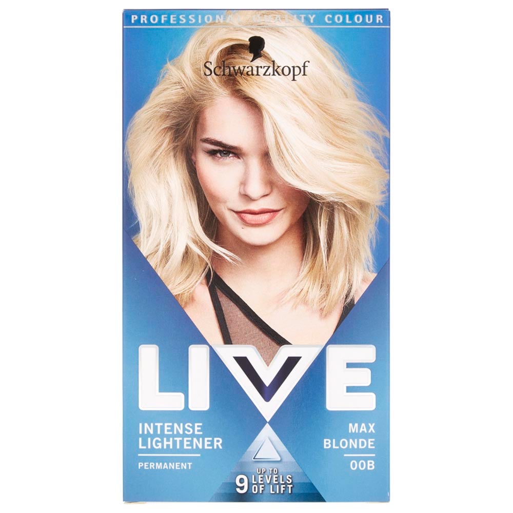 Schwarzkopf LIVE Intense Highlighter Max Blonde 00B Permanent Hair Dye Image 1