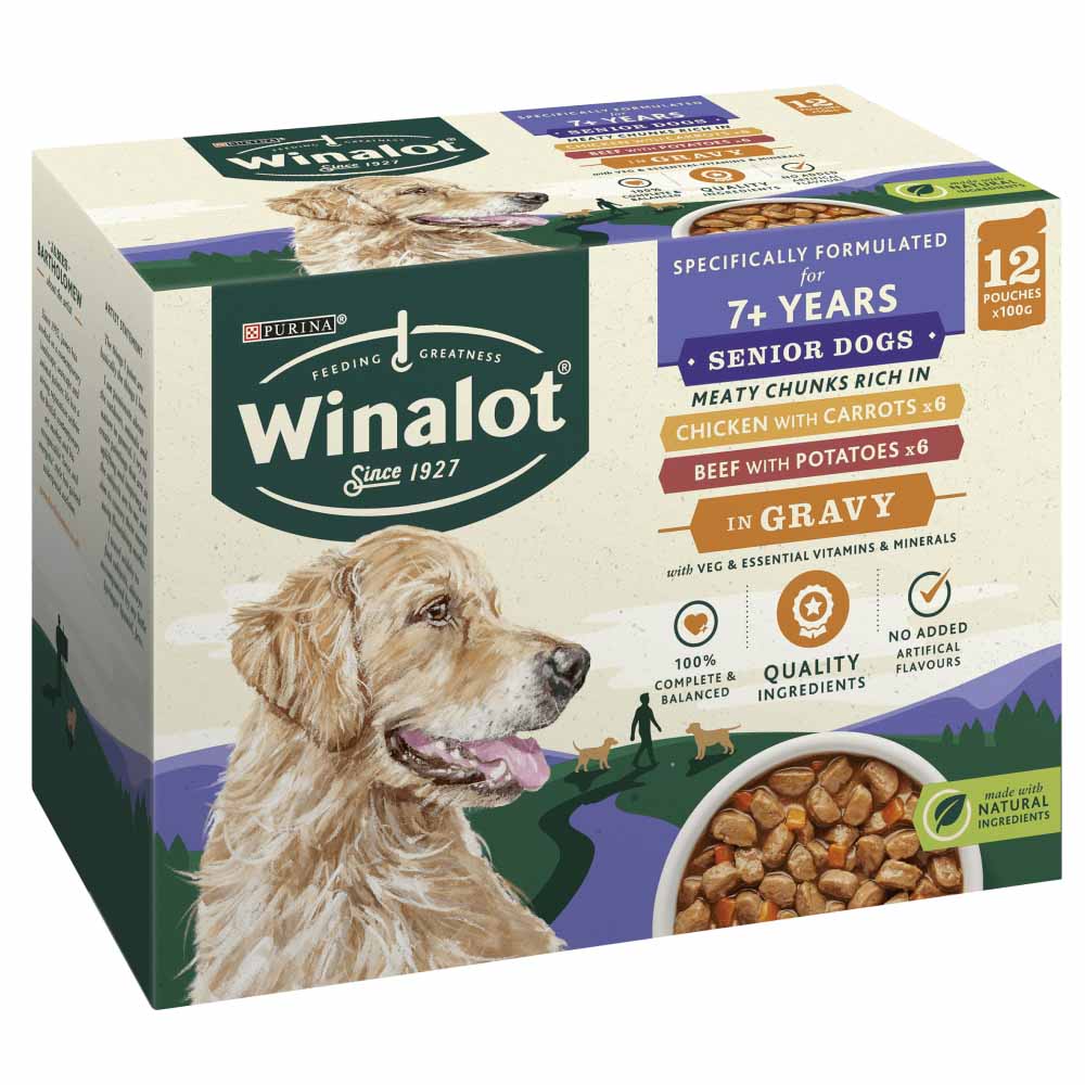 Winalot Senior Mixed in Gravy Dog Food 12 x 100g Image 2