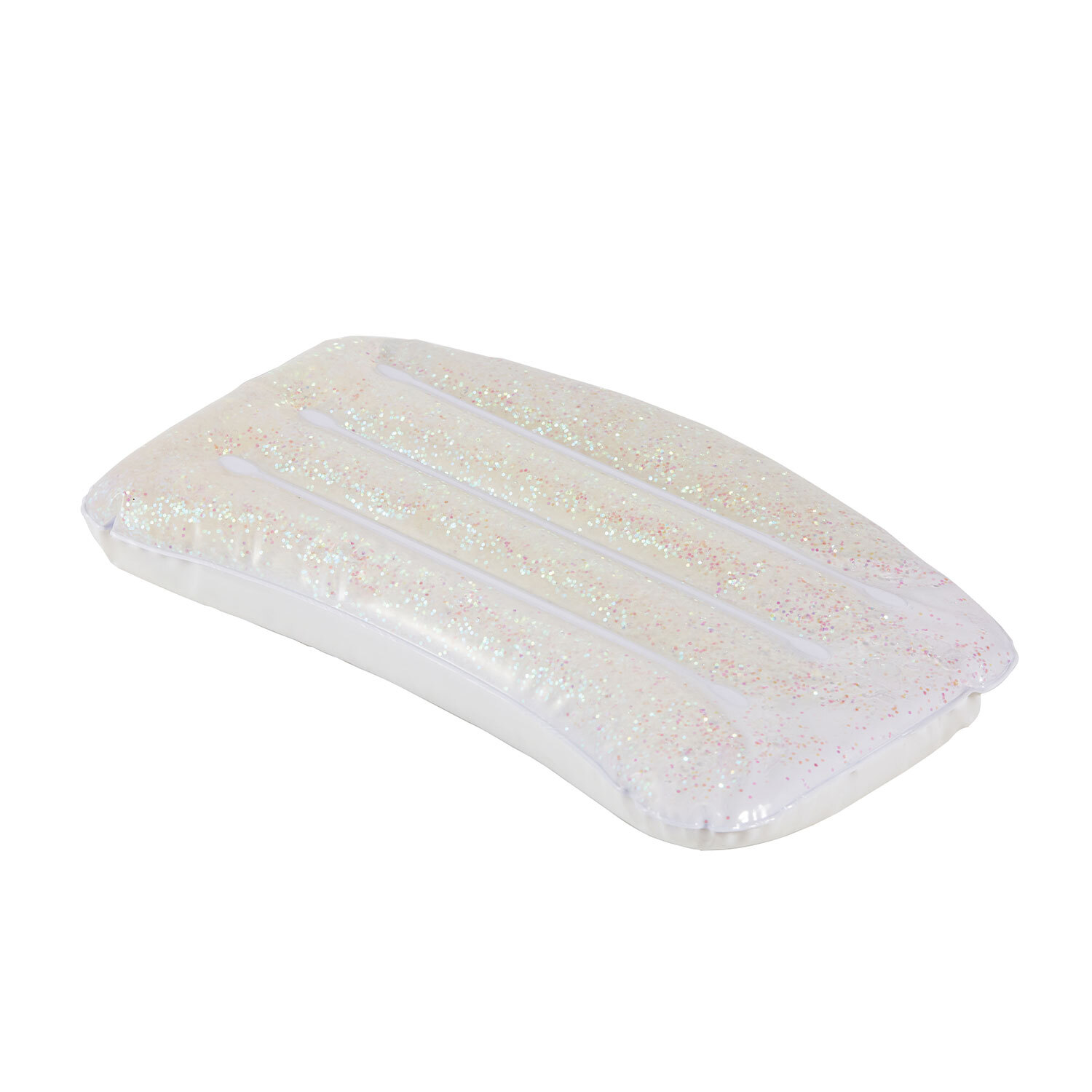 Iridescent Glitter Bath Pillow - White Image