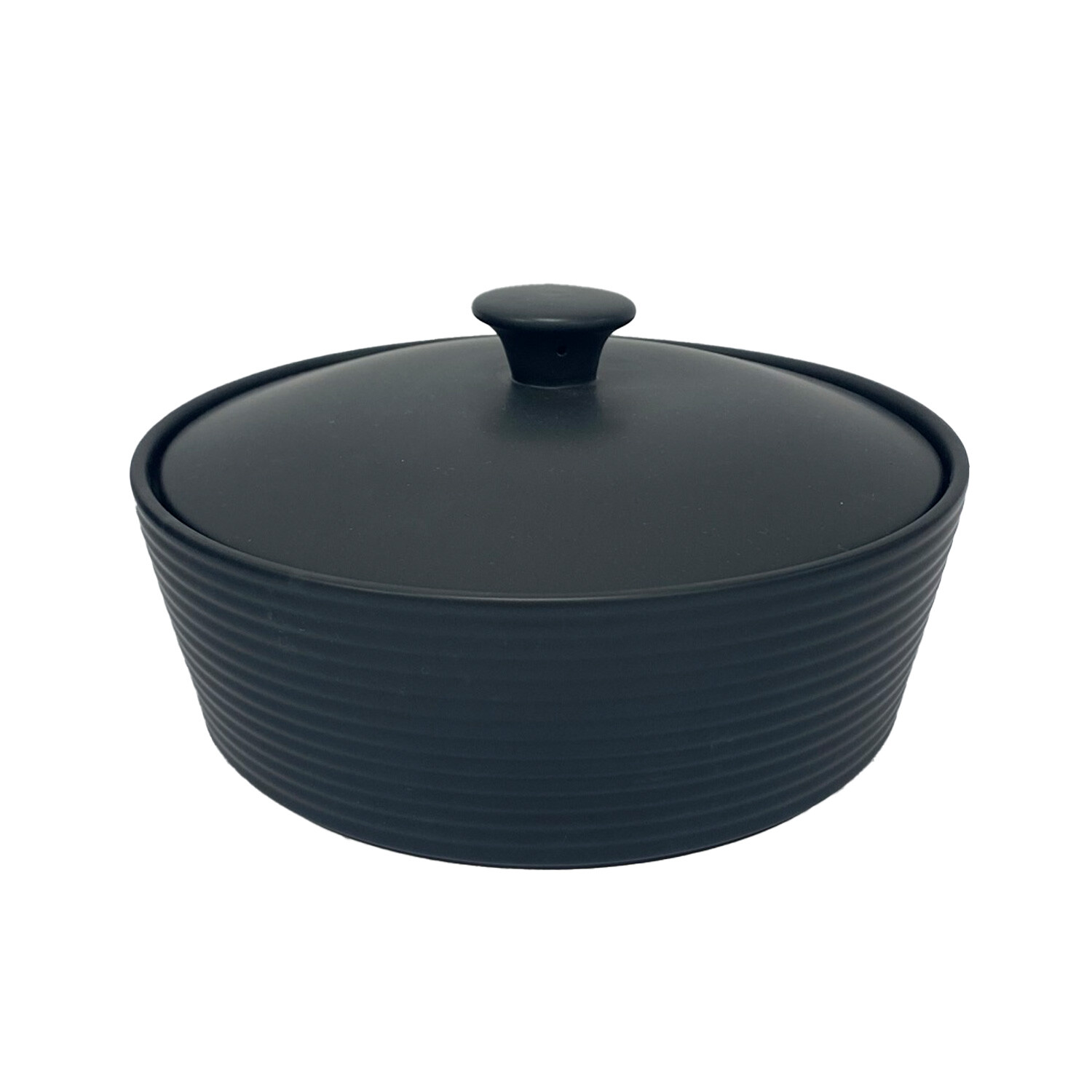 Black Ribbed Oven to Table Casserole Dish Image