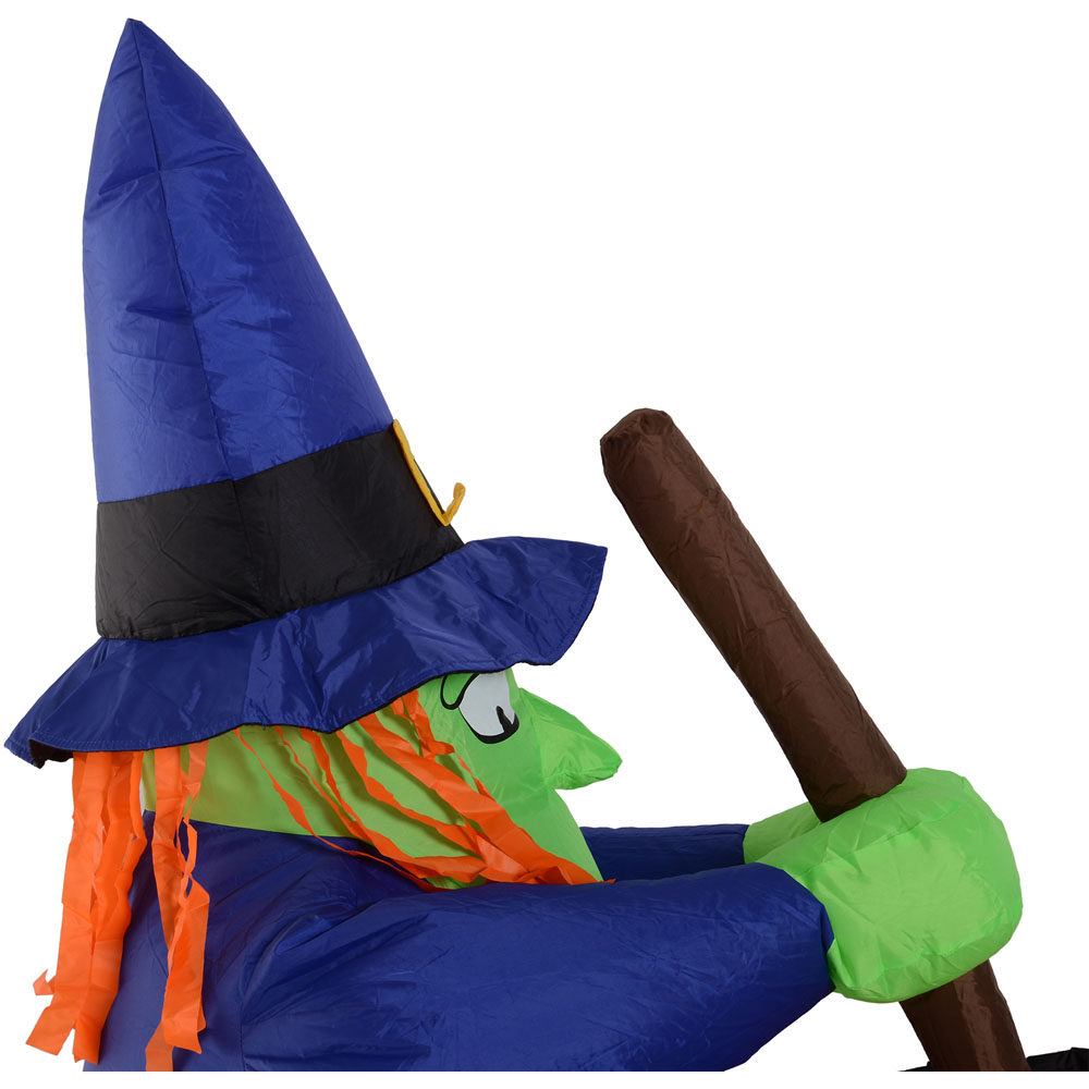 HOMCOM Halloween Inflatable Witches with Cauldron 6ft Image 3