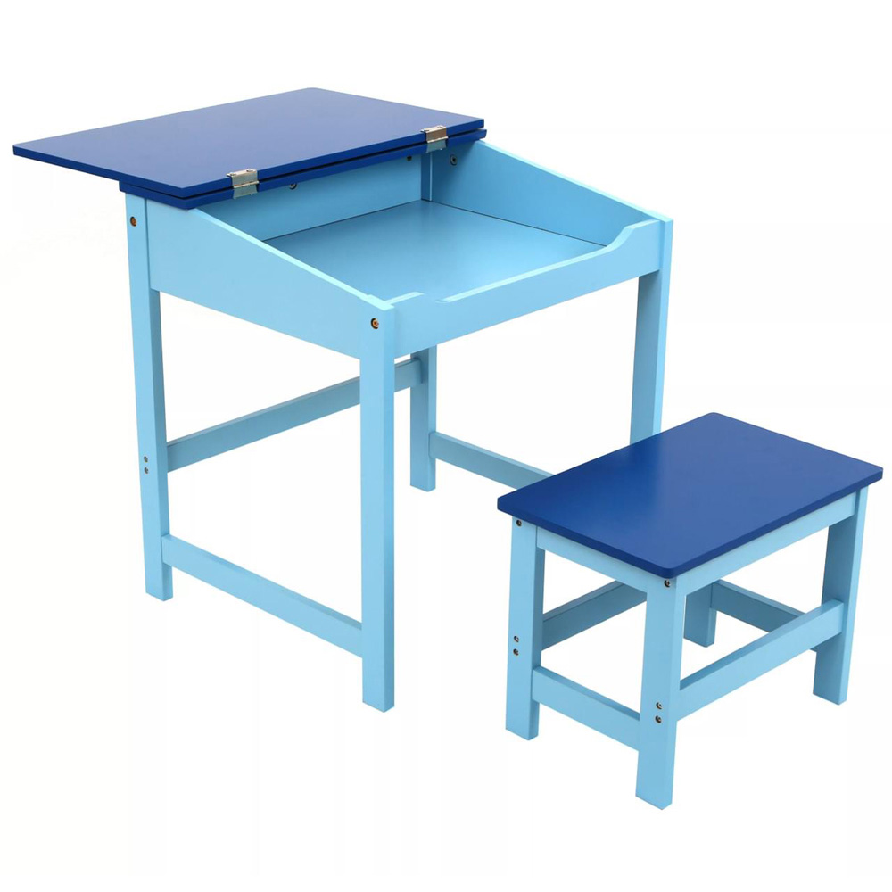 Premier Housewares Kids Blue Desk and Stool Image 5