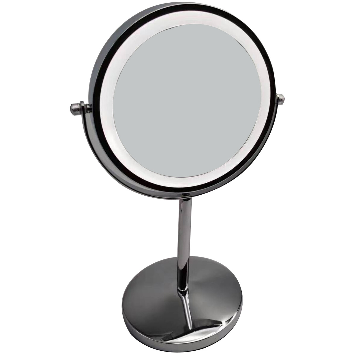 Double Sided LED Vanity Mirror - Silver Image 1