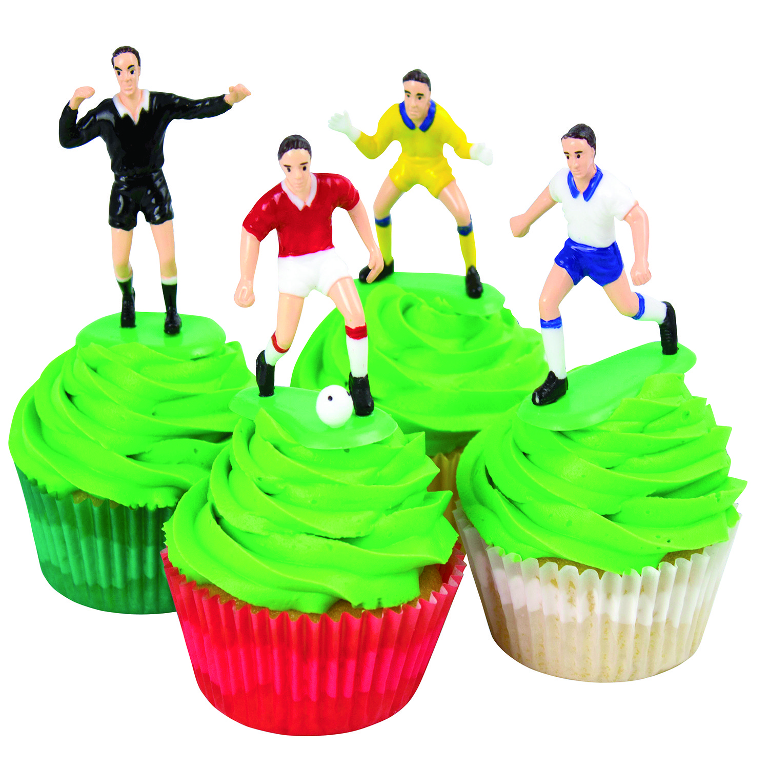 Pack of 9 Football Cake Toppers Image 3
