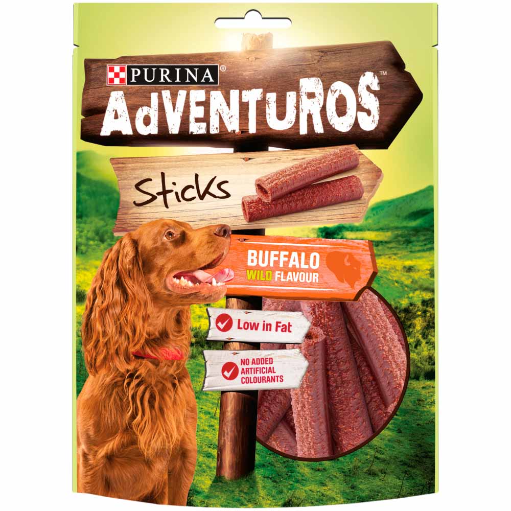 Adventuros Sticks Dog Treats Buffalo Flavour 120g Image 3