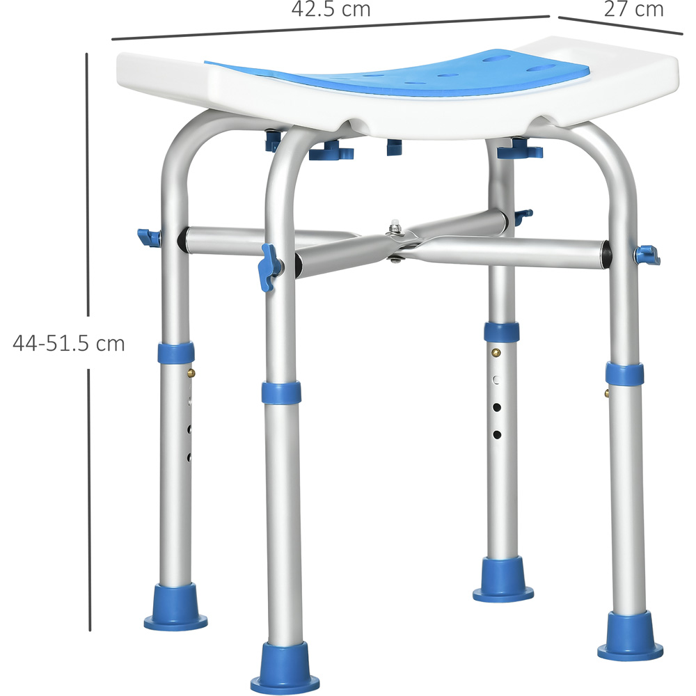 Portland Height Adjustable Aluminium Shower Chair Blue Image 9