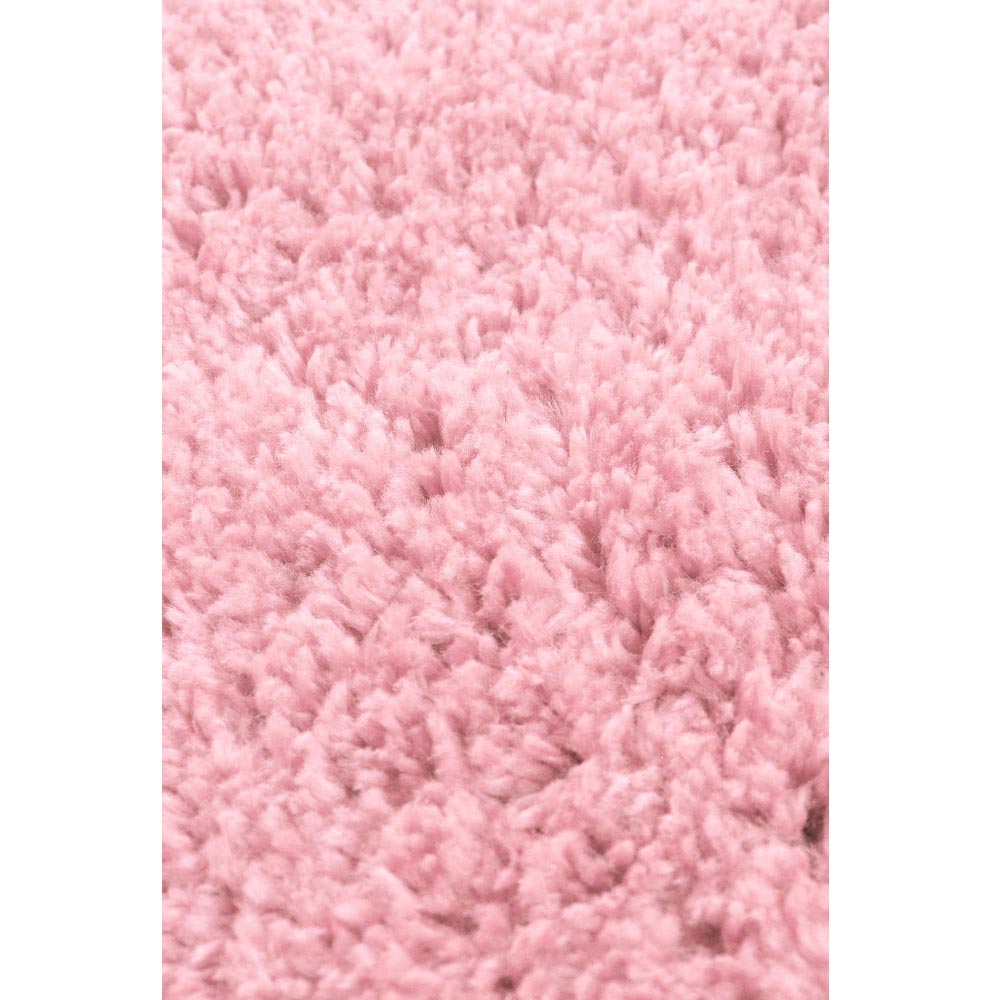 Homemaker Pink Snug Plain Shaggy Ru 60 x 110cm Image 2