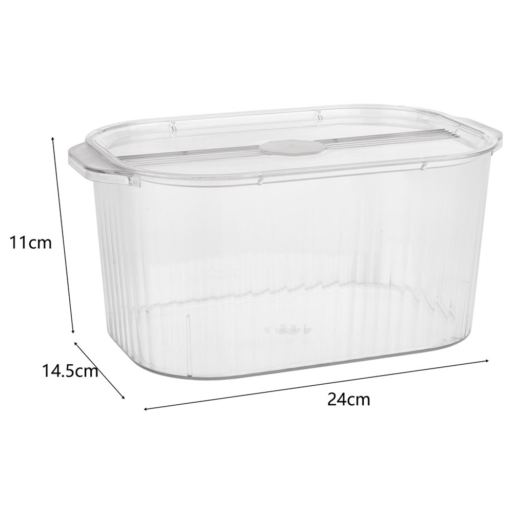 Living and Home 11 x 14.5 x 24cm Clear Plastic Container Storage Box Image 5