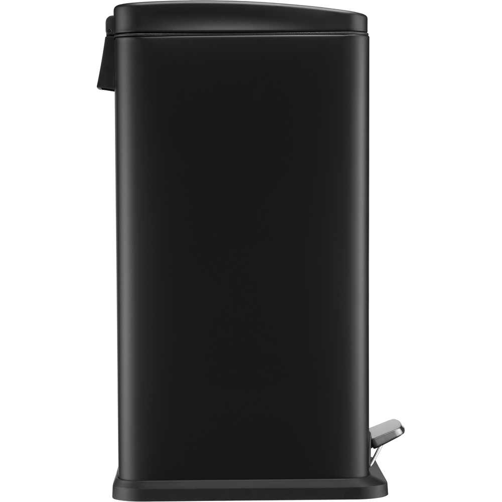 Black + Decker Slimline Soft Close Matt Black Pedal Bin 20L Image 4
