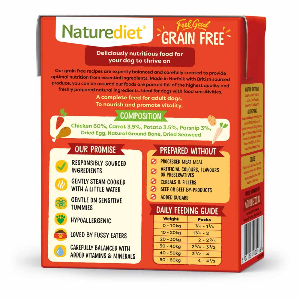 Naturediet Feel Good Grain Free Chicken Dog Food 390g Image 2