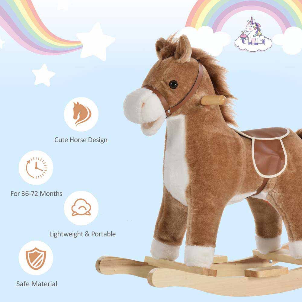 Tommy Toys Rocking Horse Pony Toddler Ride On Brown Image 5