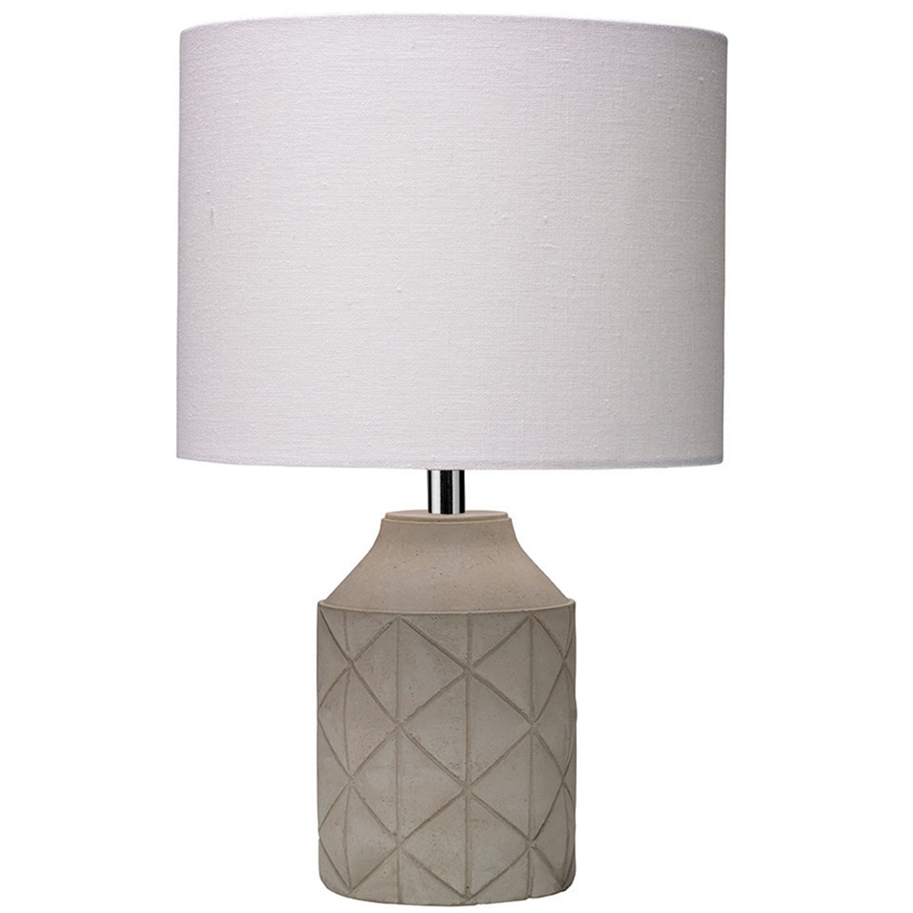Luca Table Lamp Grey | White Shade Image 1