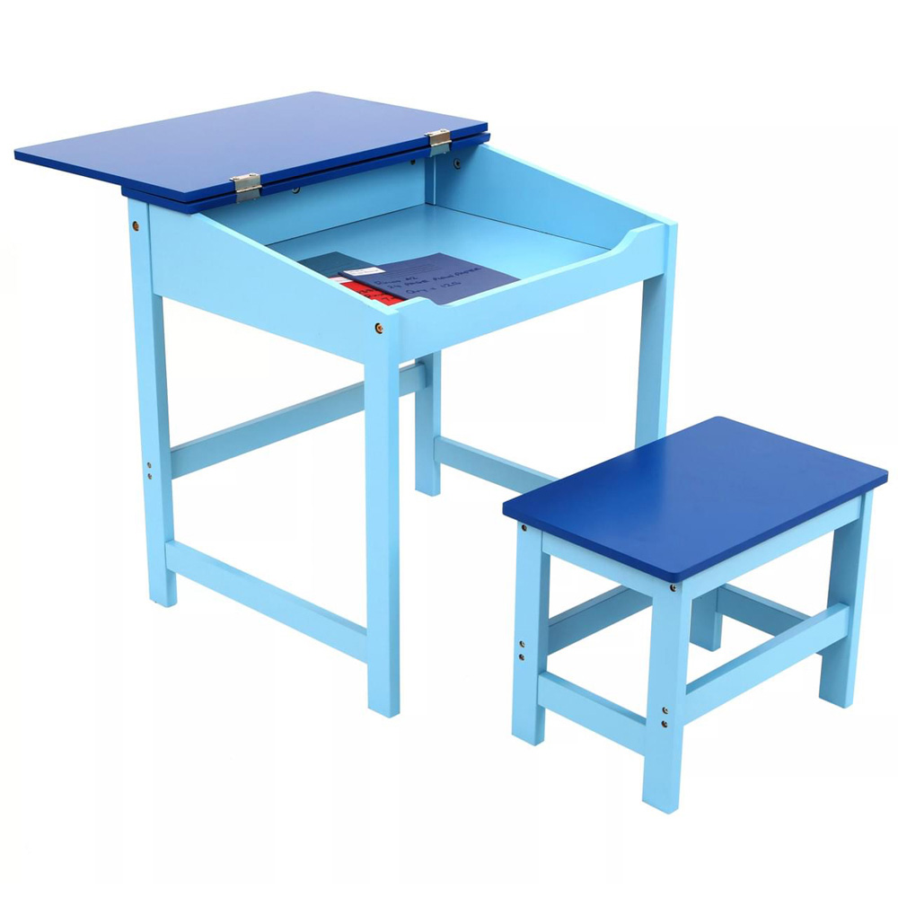 Premier Housewares Kids Blue Desk and Stool Image 4