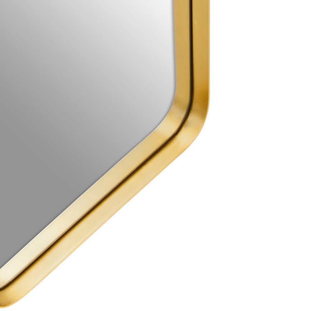 Premier Housewares Candi Gold Finish Rectangular Wall Mirror Image 4