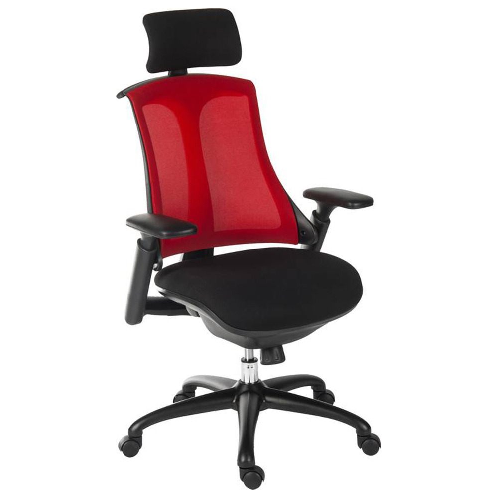 Teknik Rapport Red Mesh Swivel Office Chair Image 2