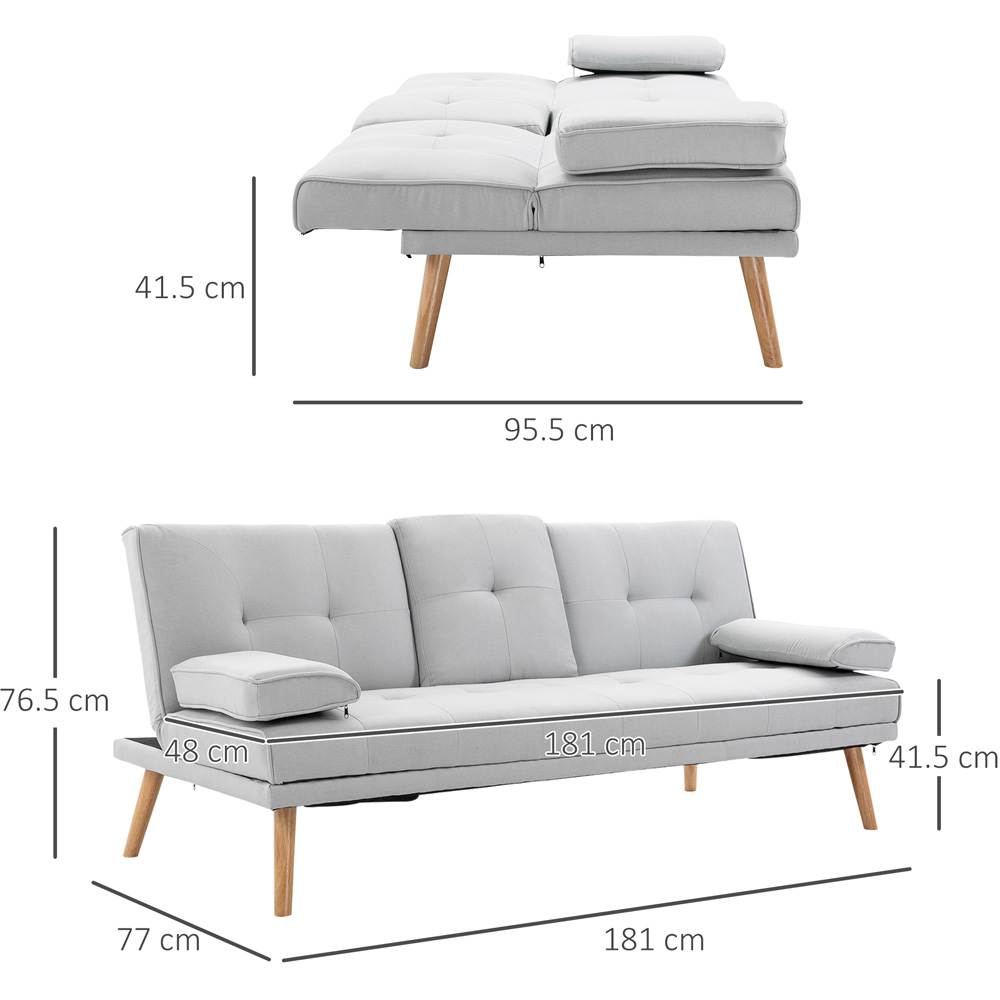 Portland Single Sleeper Scandinavian Style Recliner Sofa Bed Image 7