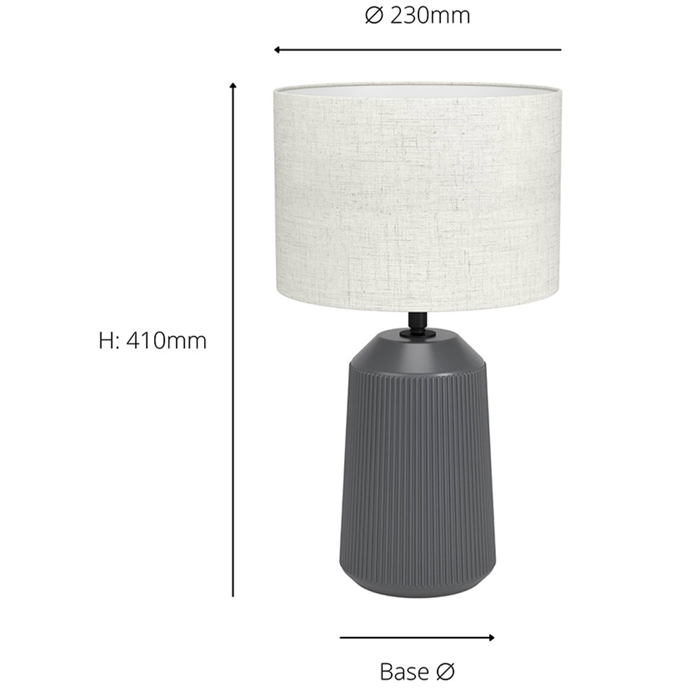 EGLO Capalbio Grey and White Table Lamp Image 5