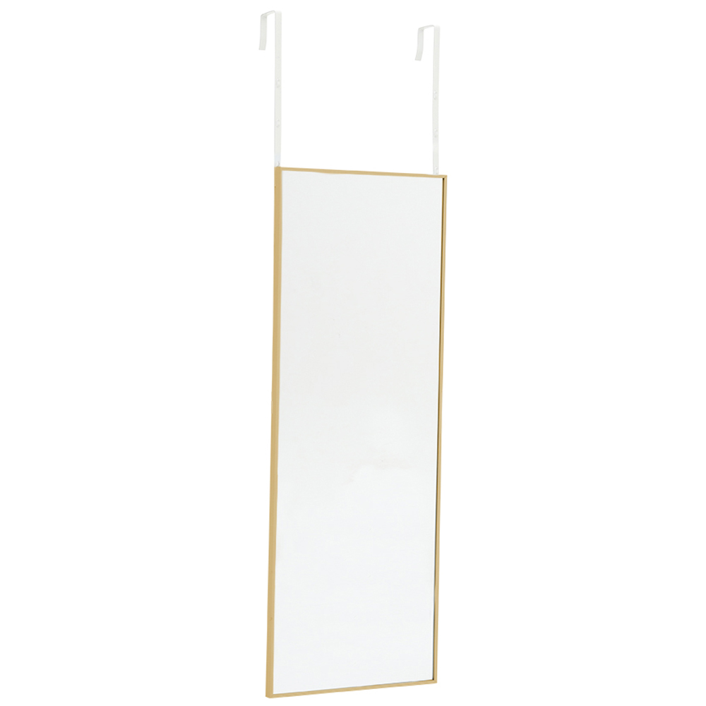 Living and Home Gold Frame Over Door Full Length Mirror 28 x 118cm Image 1