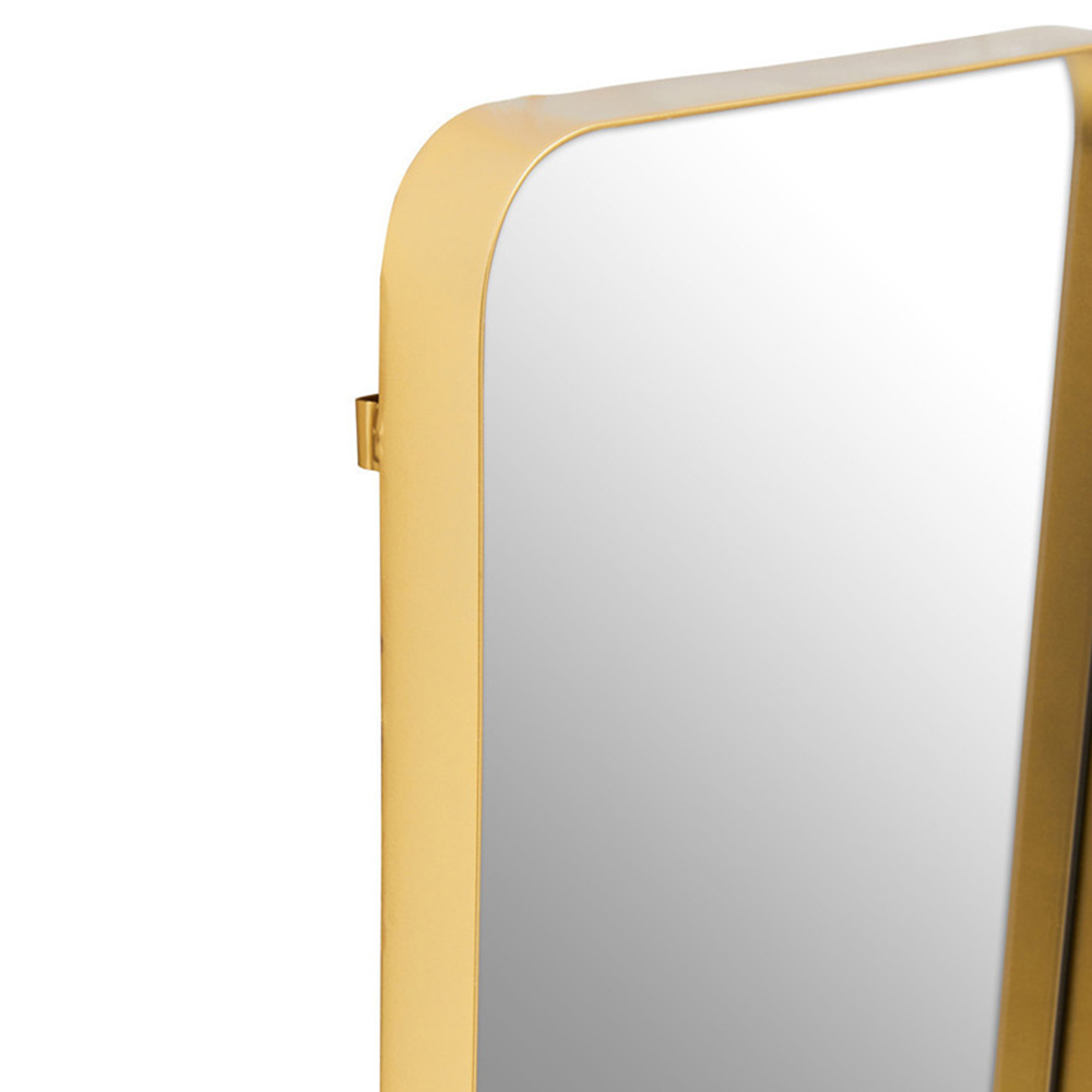 Premier Housewares Candi Gold Finish Rectangular Wall Mirror Image 3