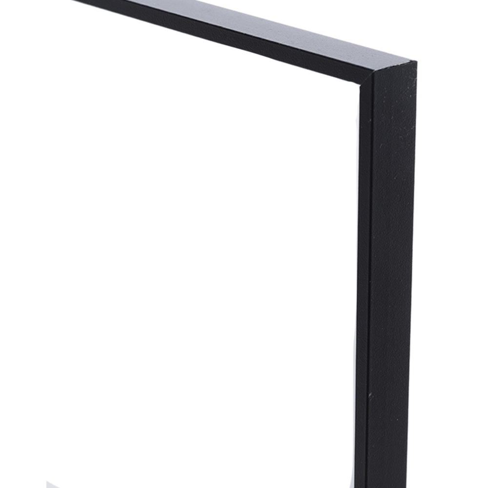 Living And Home CD0548 Black Aluminum Frame Modern Wall Mounted Mirror 40 x W60cm Image 3