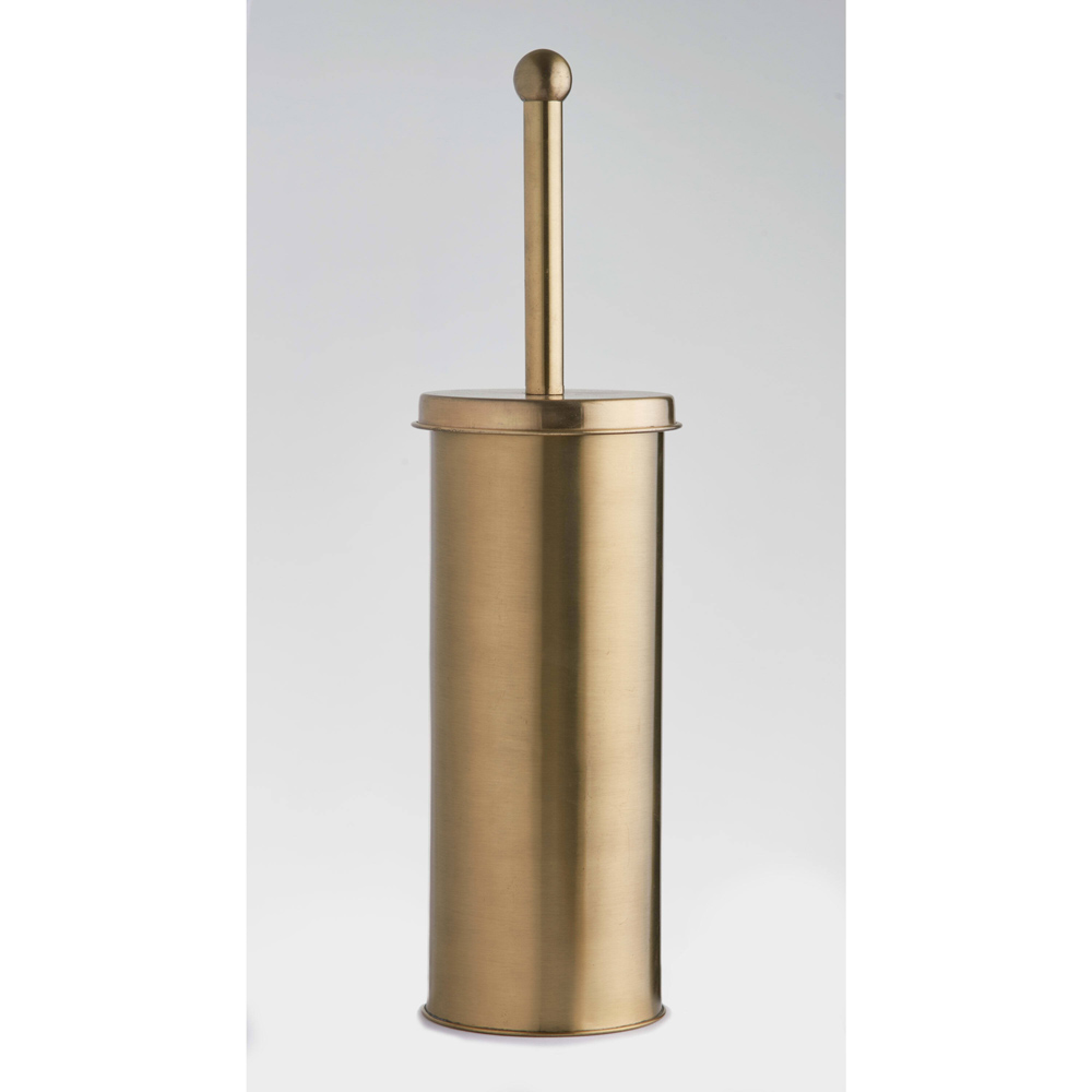 OurHouse Brass Toilet Brush and Bin Image 5