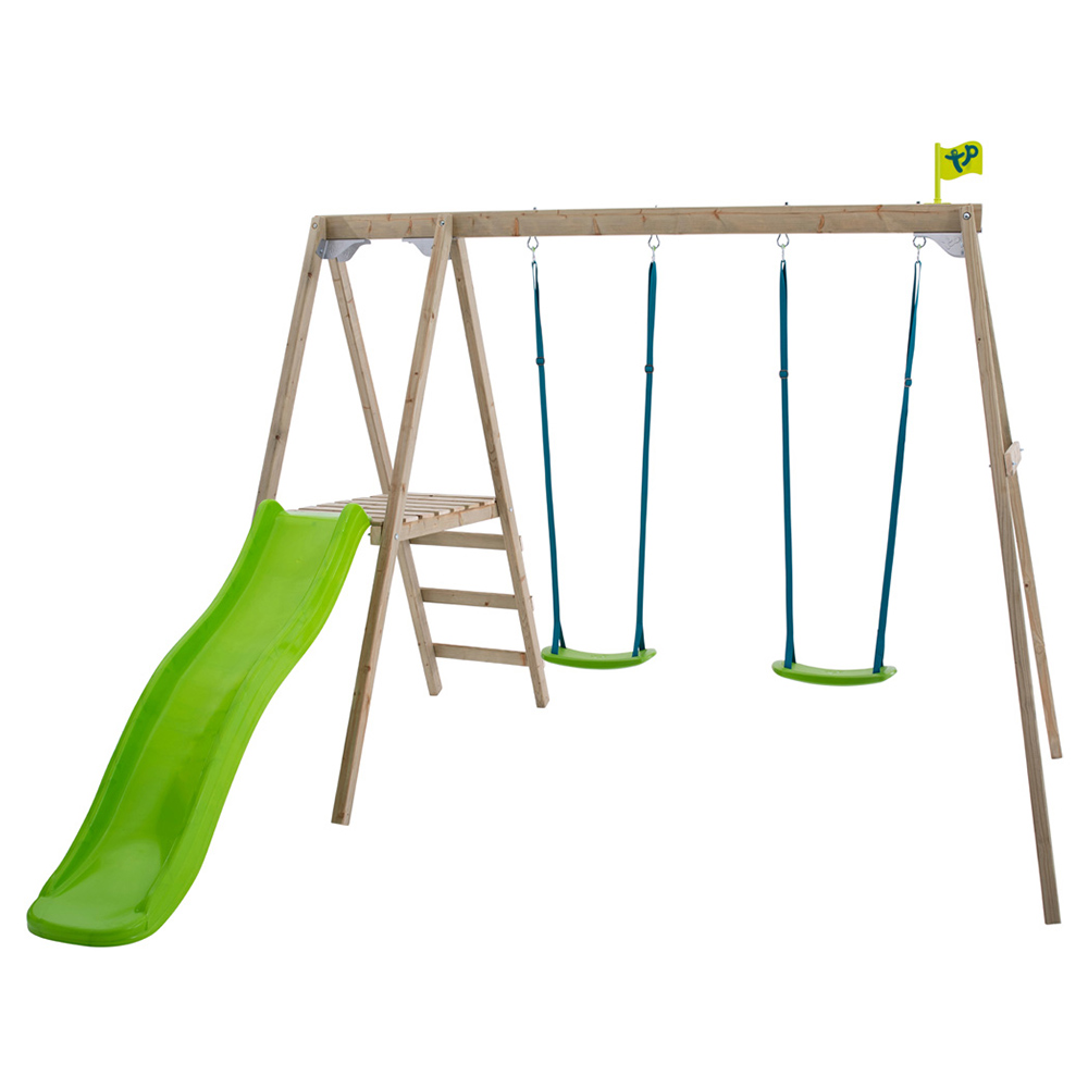 Mookie Forest Double Multiplay Wooden Swing Set Image 1