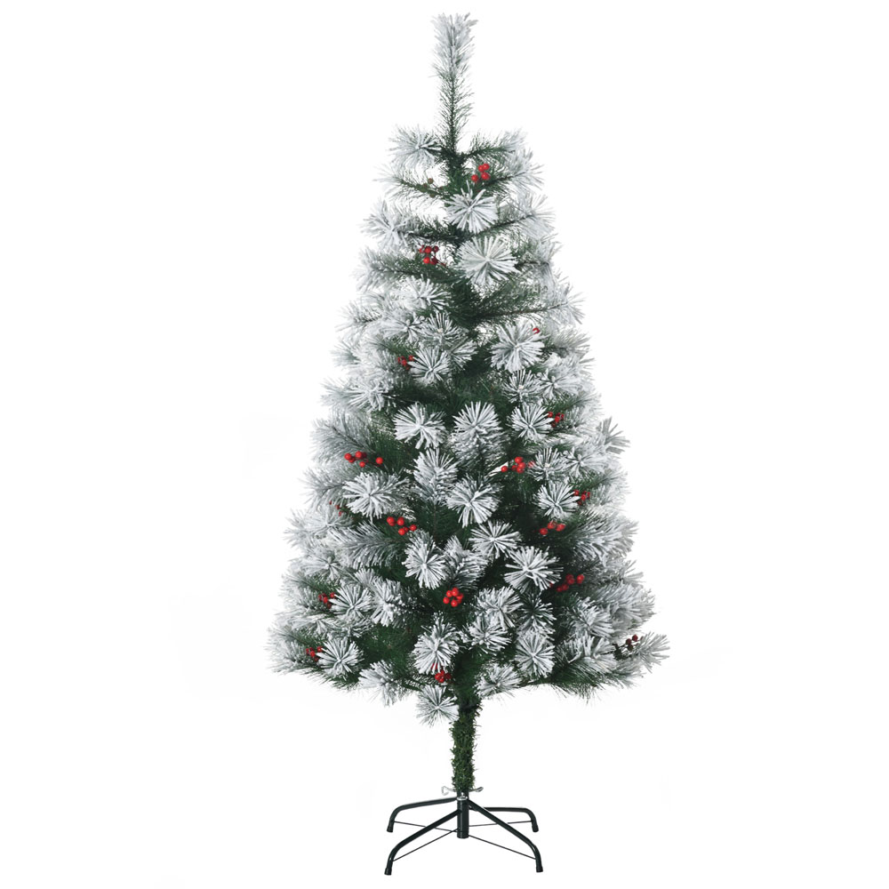 Everglow Green Christmas Tree with Metal Base 4.9ft Image 1