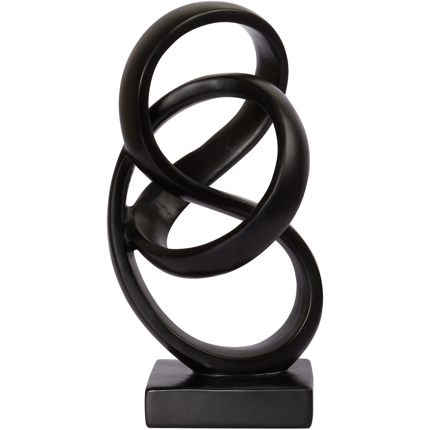 Black Abstract Sculpture Ornament Image 1