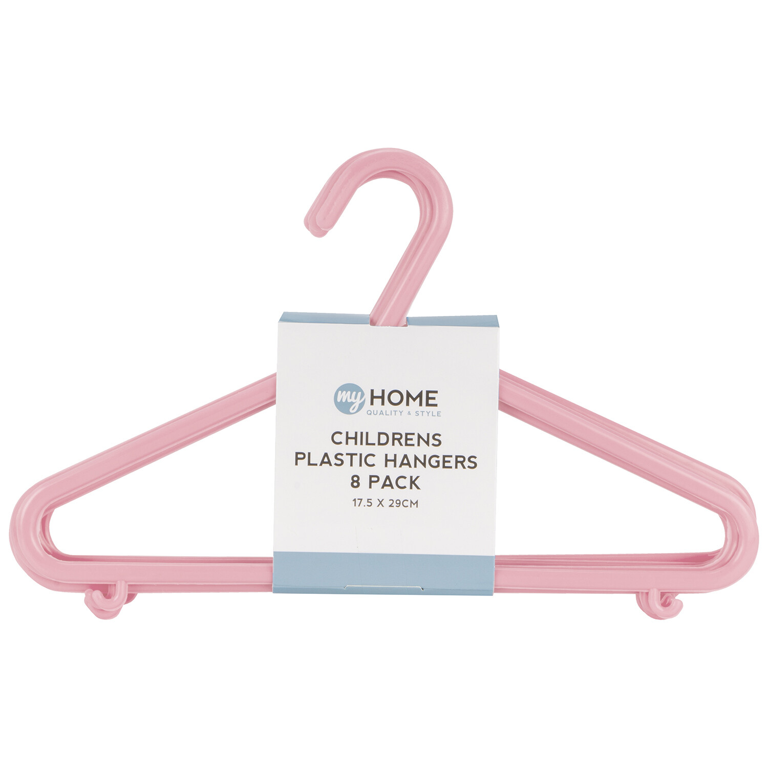 My Home Children's Plastic Clothes Hanger 8 Pack Image 2