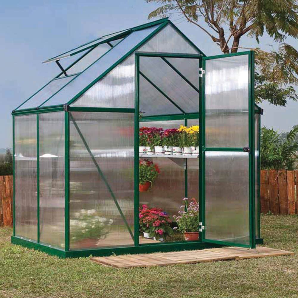 Palram Canopia Mythos Green Aluminium 6 x 4ft Greenhouse Image 2