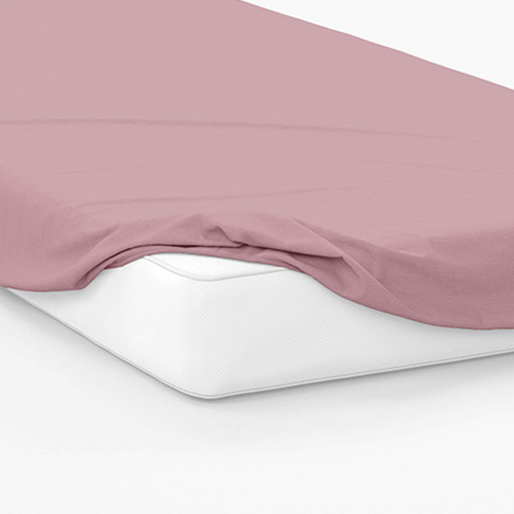 Serene Small Double Blush Fitted Bed Sheet Image 3