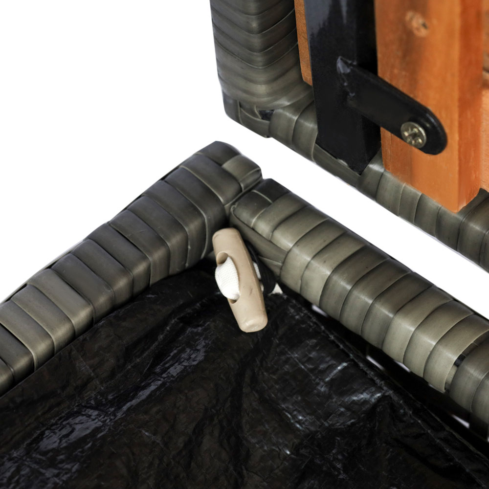 Outsunny Patio Wicker Storage Bench Box Image 3
