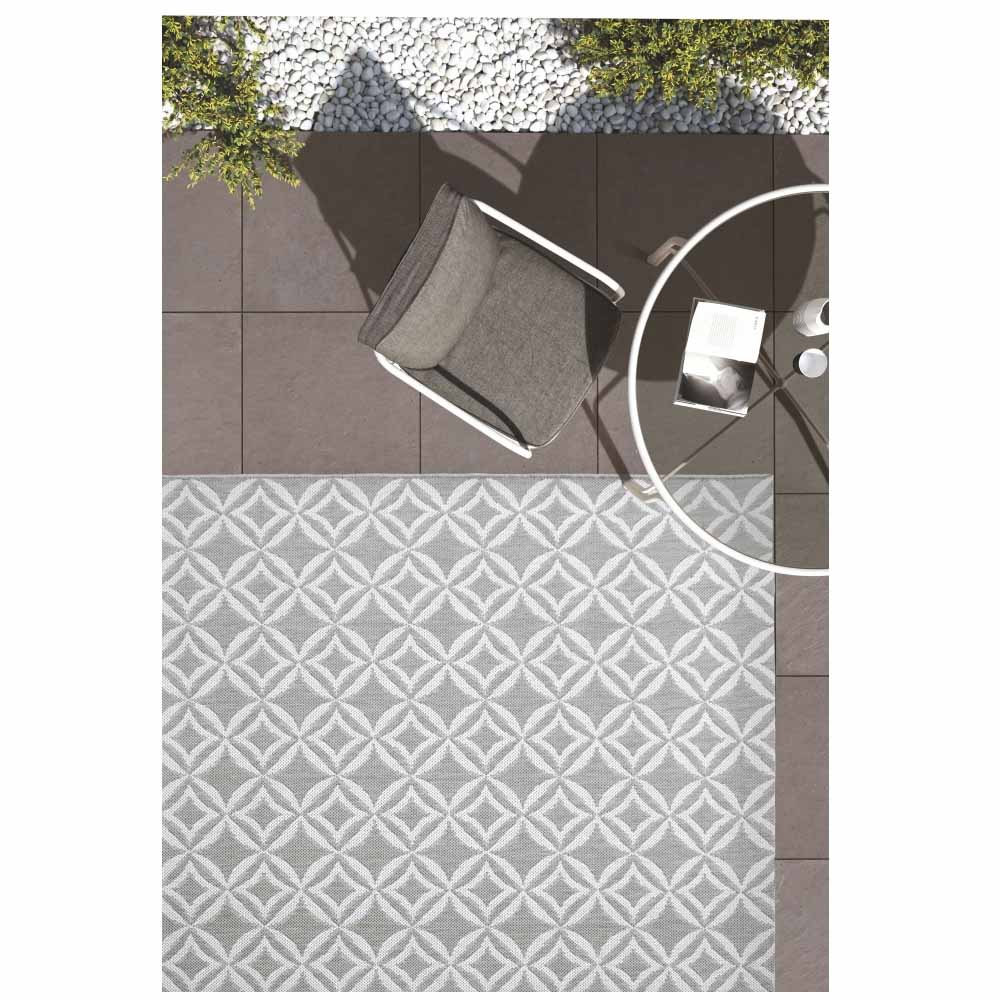 Indoor/Outdoor Rug Diamond Tile Grey 120 x 170cm Image 5