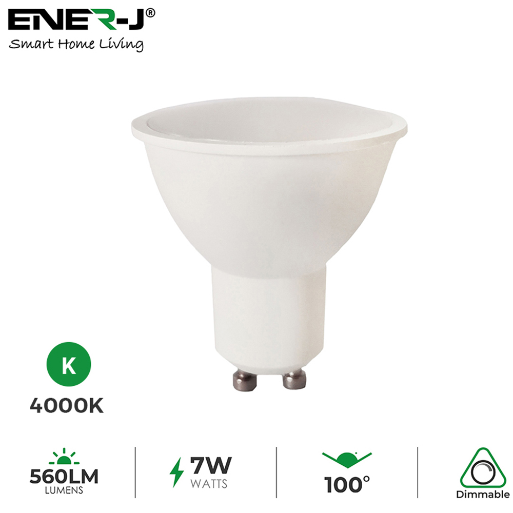 Ener-J 7W GU10 4000K LED Dimmable Bulb 10 Pack Image 3