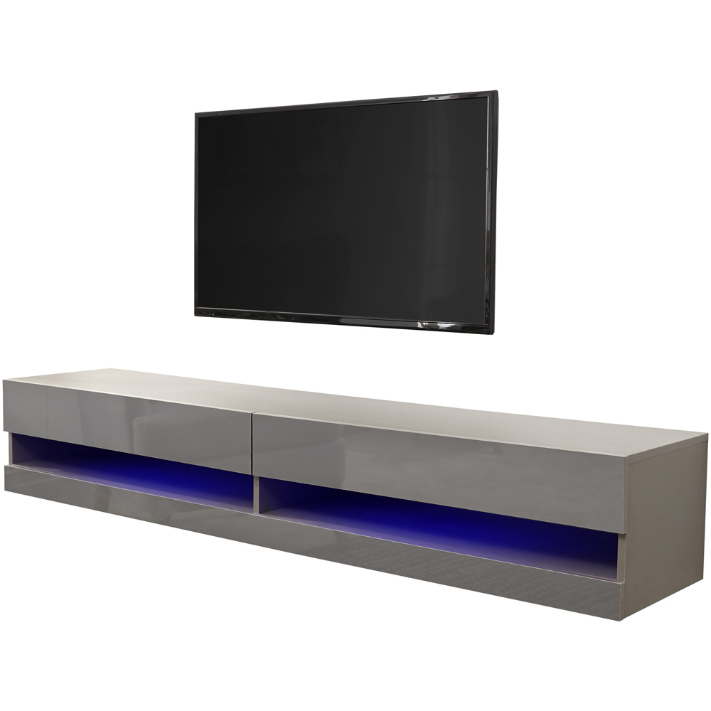 GFW Galicia Grey Large Wall TV Unit with LED Image 2