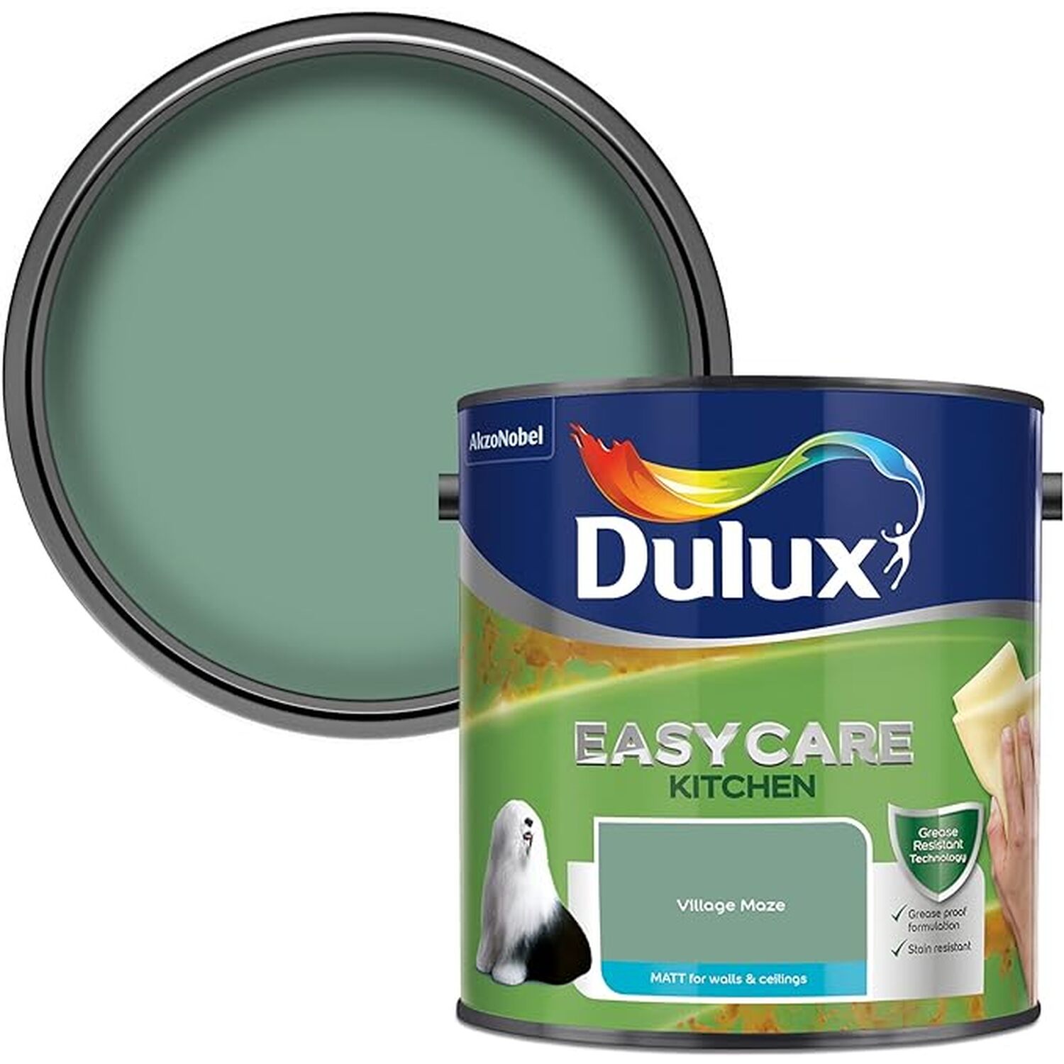Dulux Easycare Kitchen Village Maze Matt Emulsion Paint 2.5L Image 1