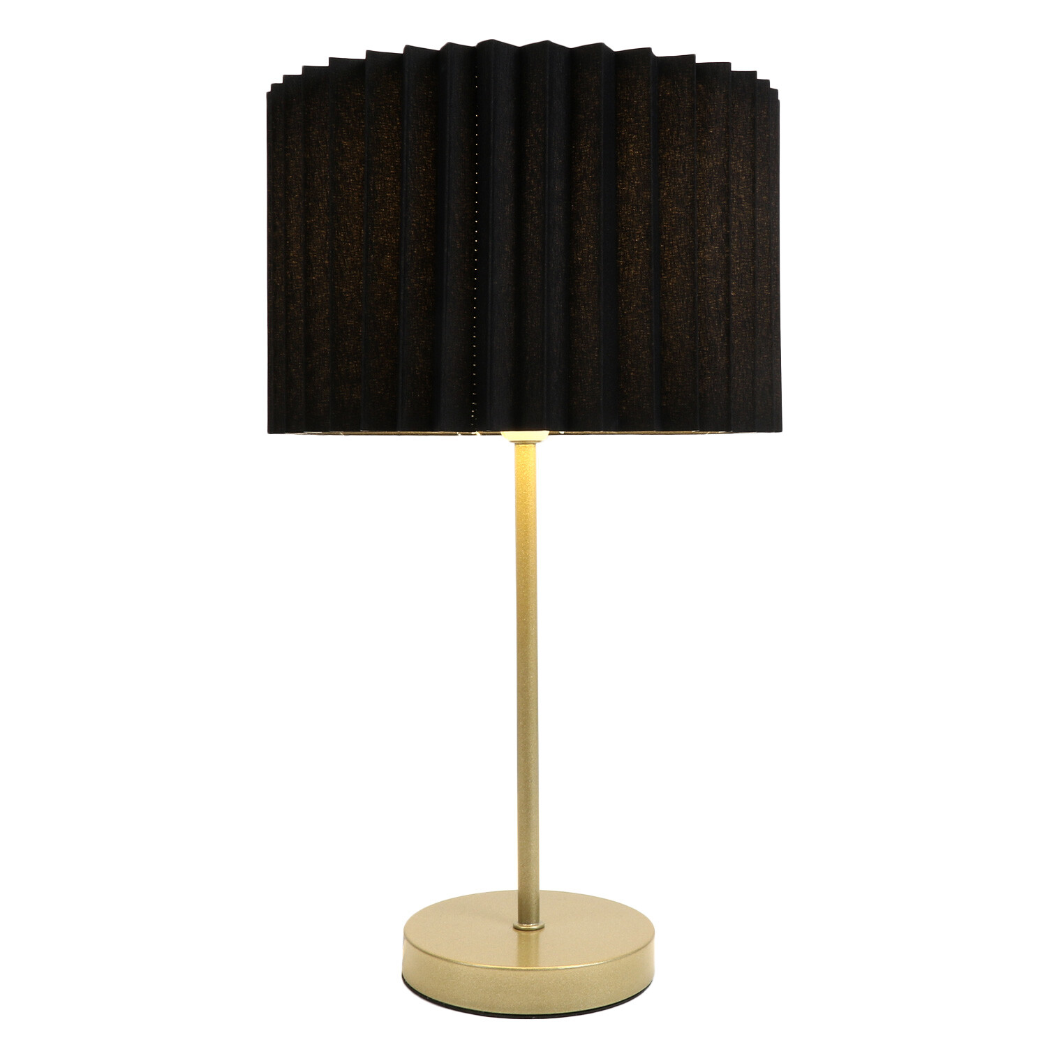 Black Pleated Table Lamp Image 2