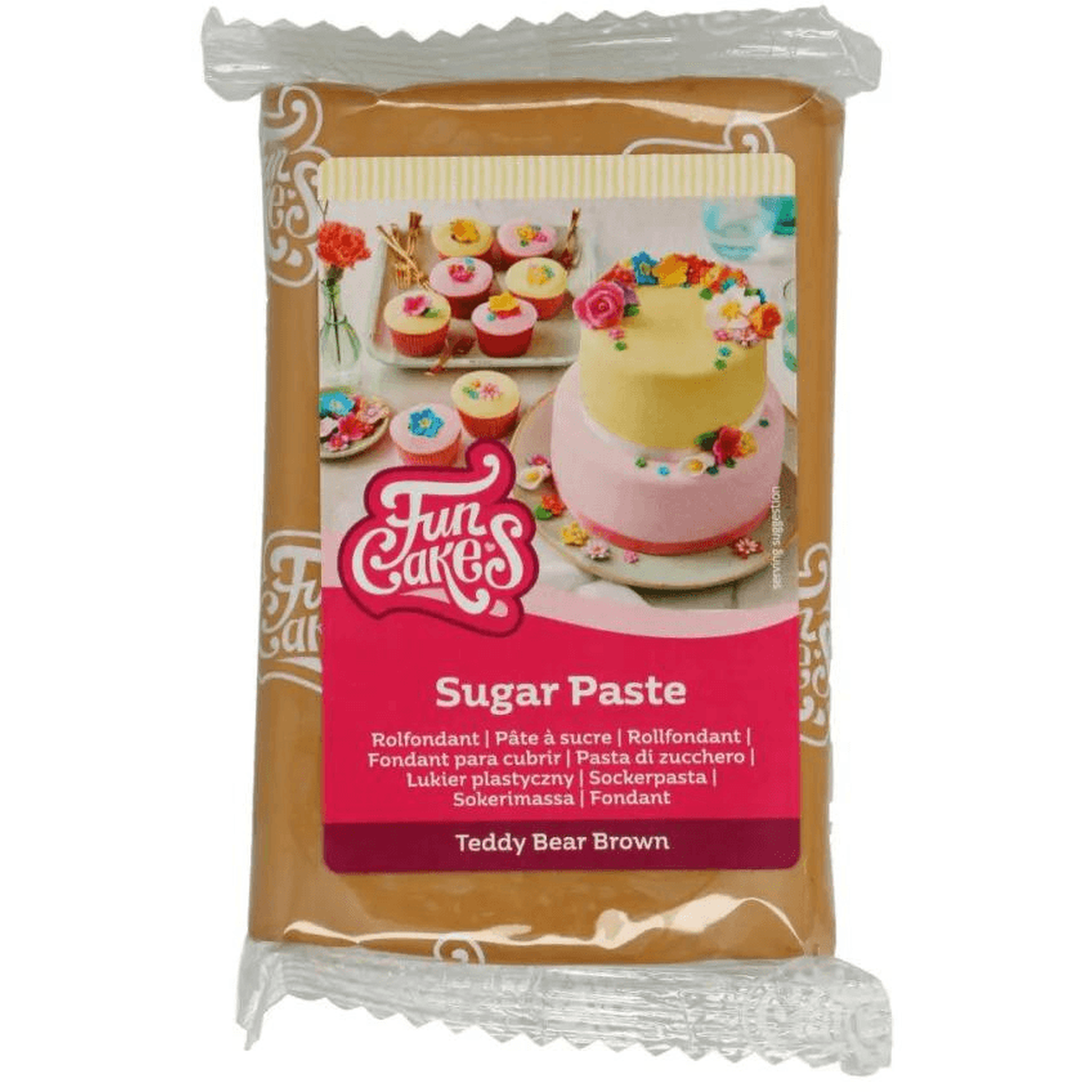 Funcakes Sugar Paste - Teddy Brown Image 1