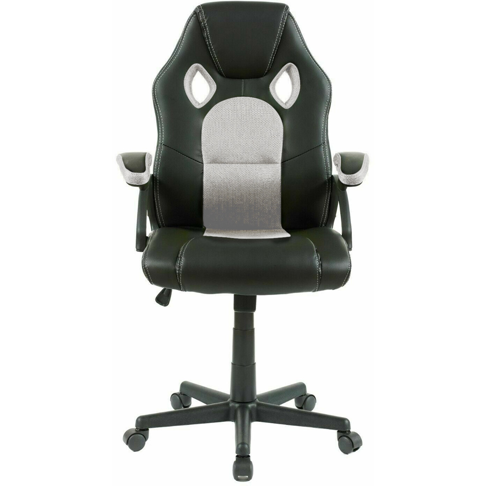 Neo White Faux Leather Swivel Race Office Chair Image 6