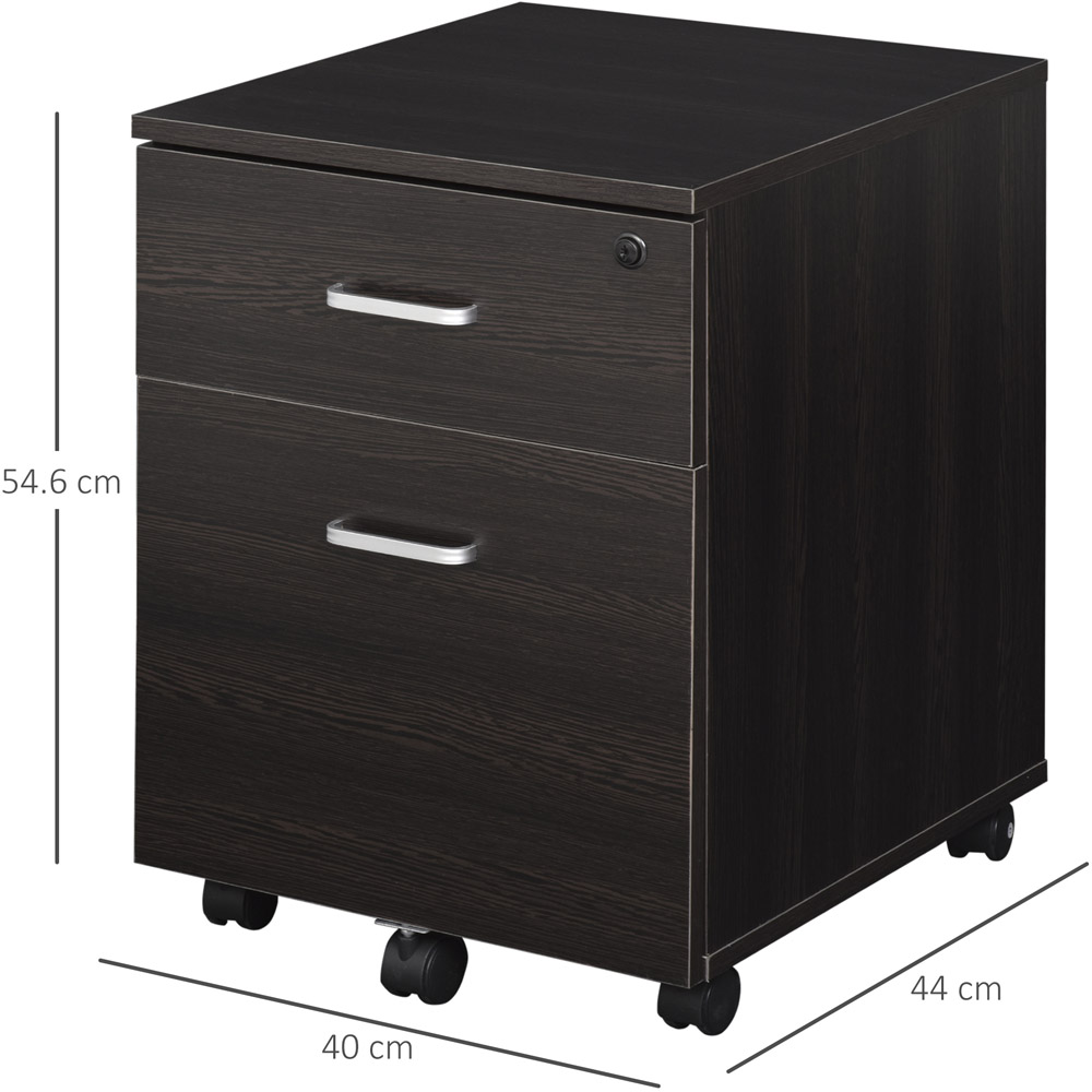 Vinsetto Black 2-Drawer Filing Cabinet Image 8