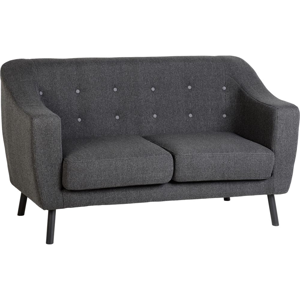 Seconique Ashley 2 Seater Dark Grey Fabric Sofa Image 2