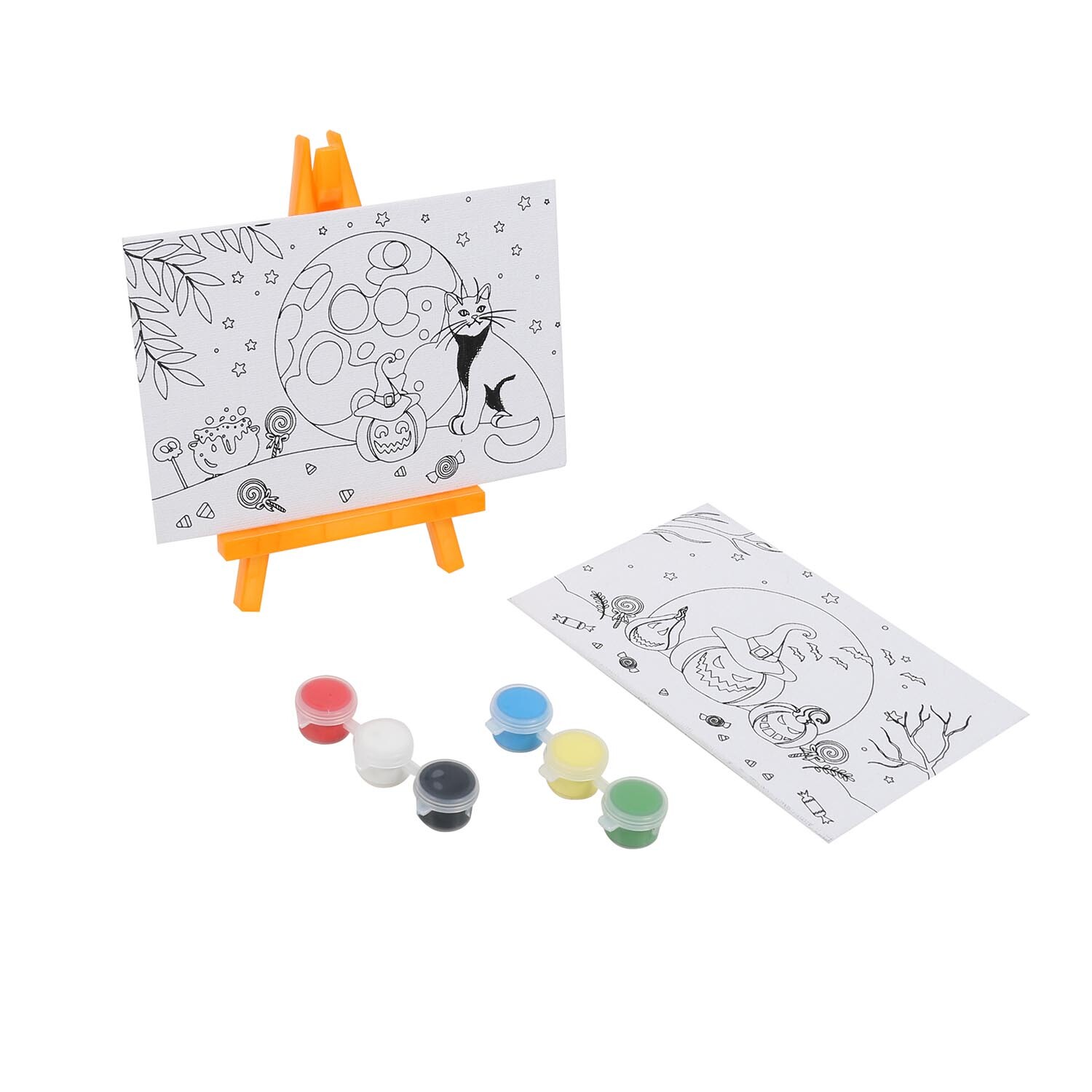 Pack of 2 Paint Your Own Canvas with Easel Image 2