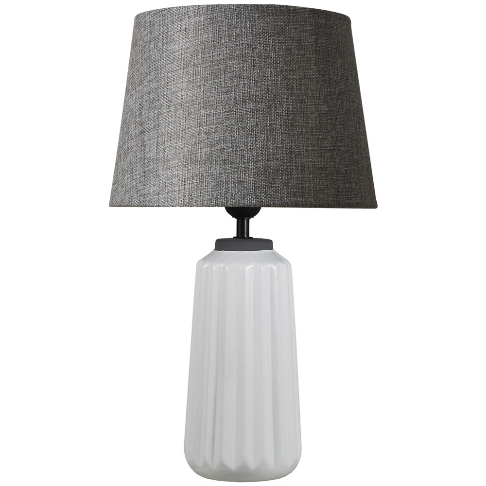 The Lighting and Interiors Ella Ribbed Design Table Lamp Image 1