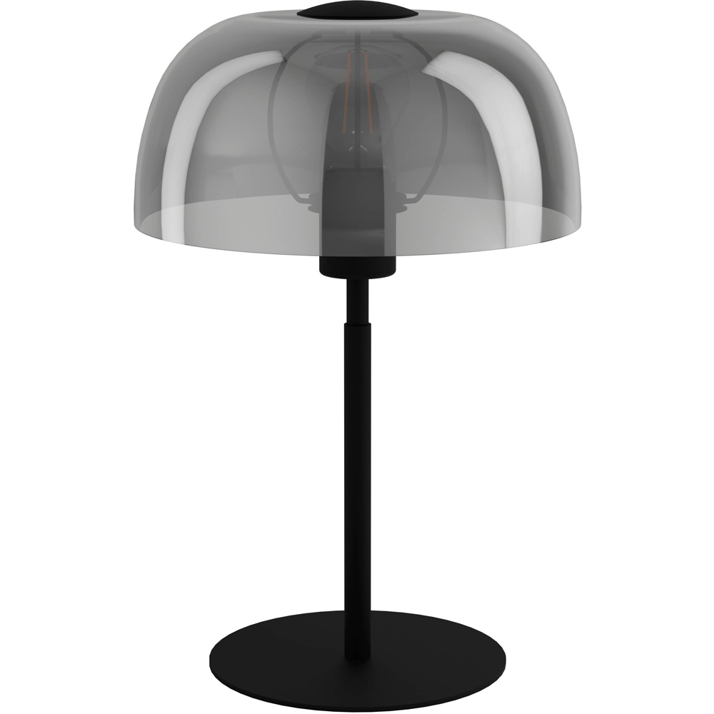 EGLO Solo 2 Smoke Glass Table Lamp Image 1