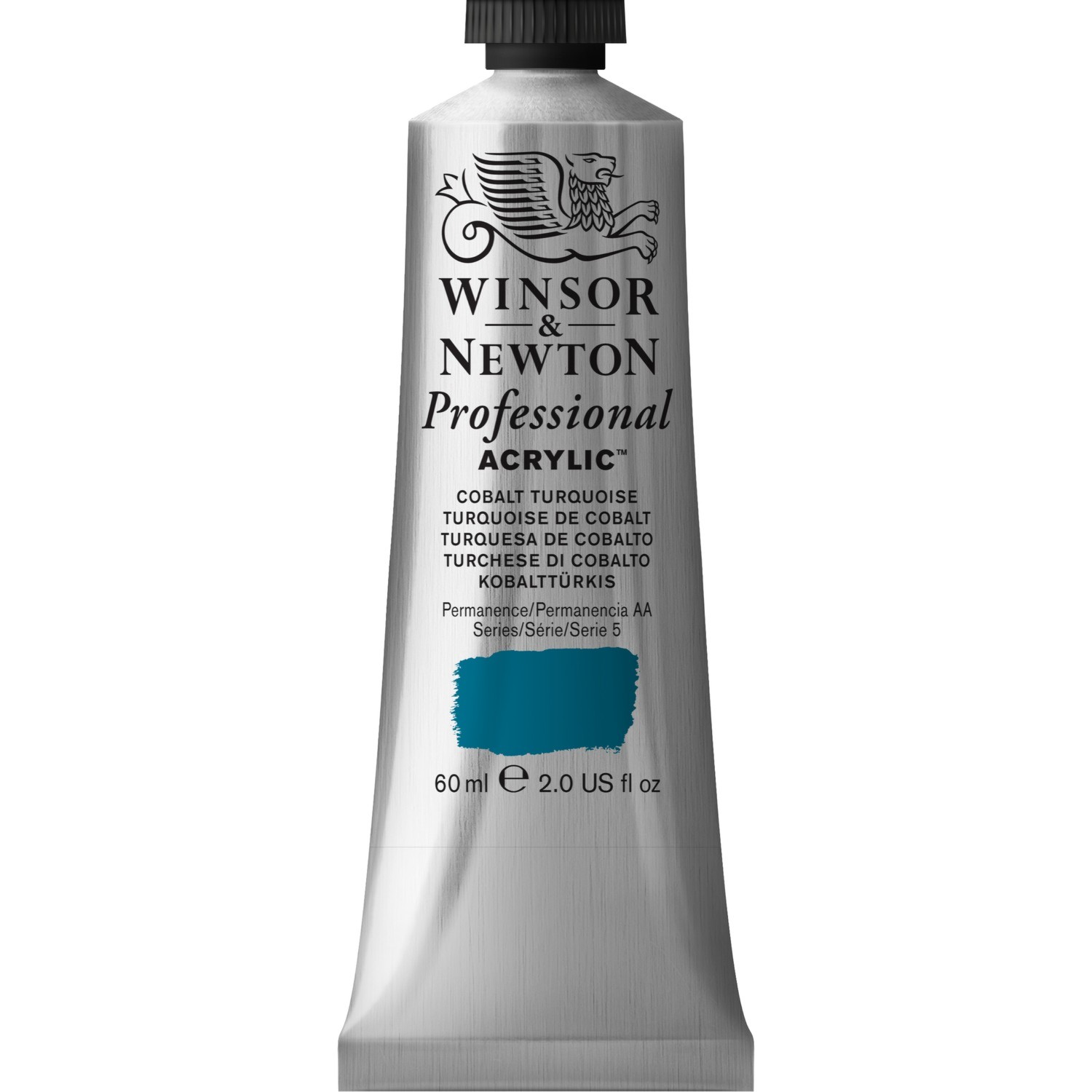 Winsor and Newton 60ml Professional Acrylic Paint - Cobalt Turquoise Image 1