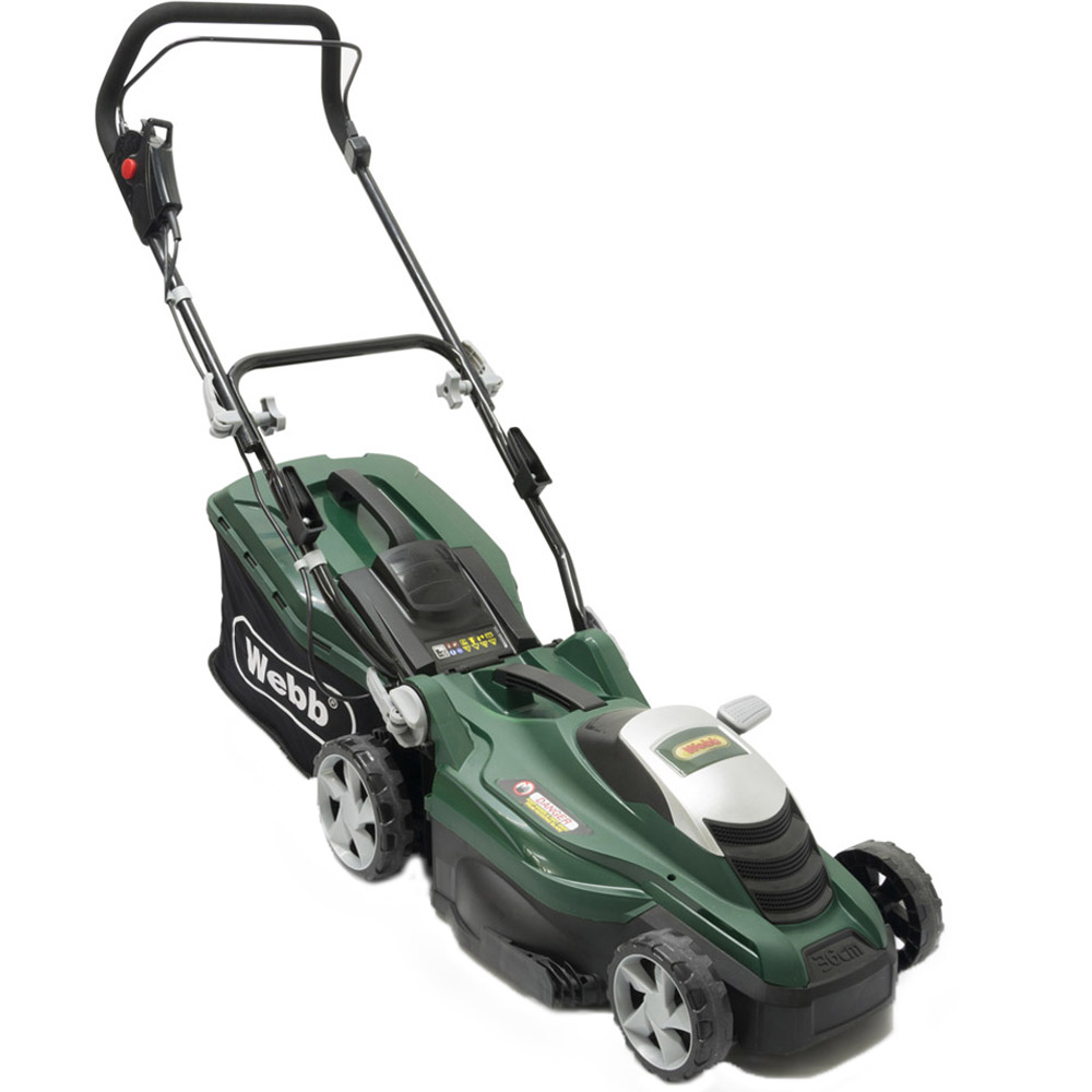 Webb Classic WEER36 1600W Hand Propelled 36cm Rotary Electric Rotary Lawn Mower Image 1