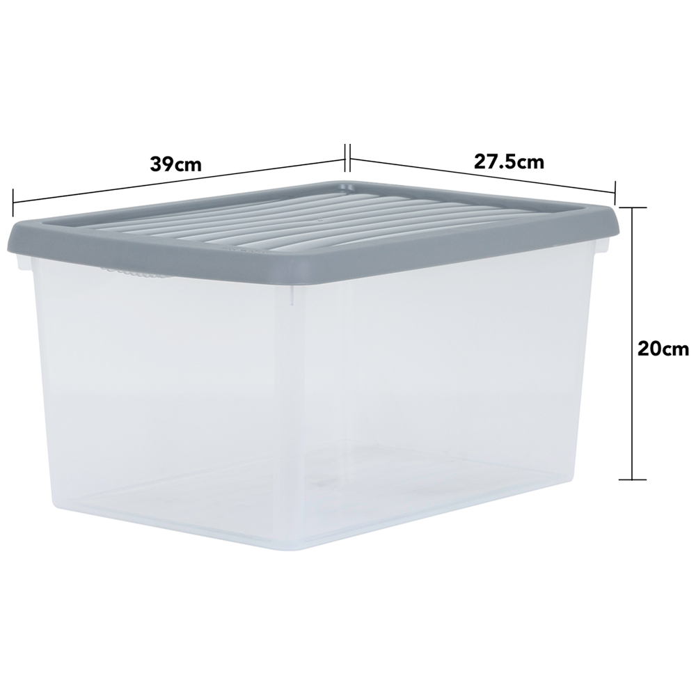 Wham 16L Stackable Plastic and Clear Storage Box and Lid 6 Pack Image 5